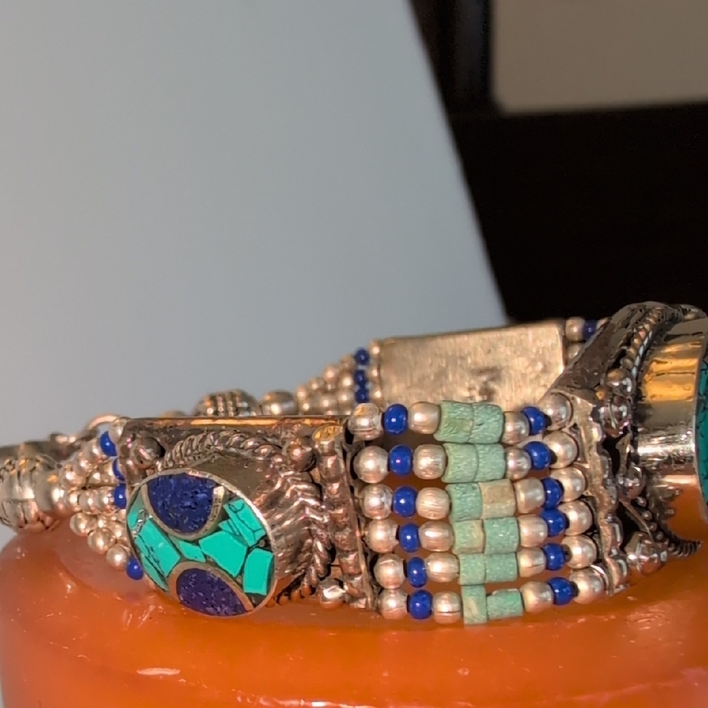NWOT TIBETAN SILVER ARTISAN HANDCRAFTED BEADED bracelet - Picture 5 of 8